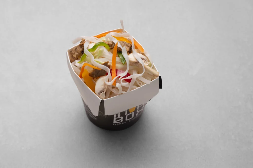 noodles rice beef box